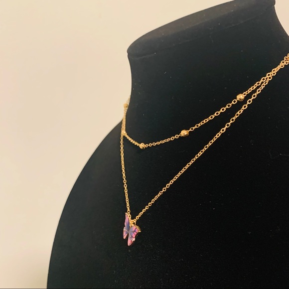 Butterfly Mariposa Layer Necklace - Picture 3 of 6